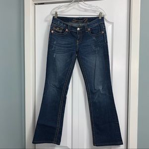 SEVEN7 Distressed mid rise bootcut denim Jeans women’s size 28 flare streetwear